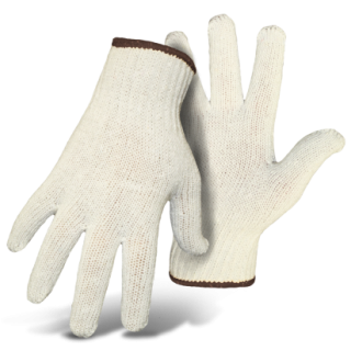 MENS STRING KNIT GLOVE LINER WHITE