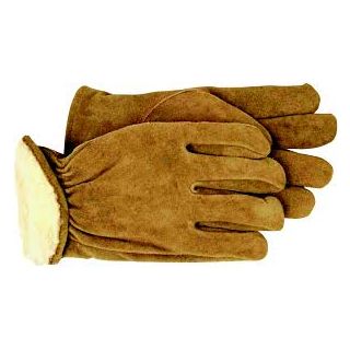 Mens Gloves Pile Insulated Split Leather