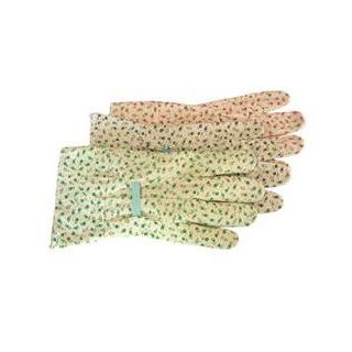 Ladies Floral Open Cuff Cotton Glove