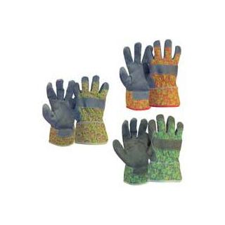 Ladies Floral Split Leather Palm and Kni