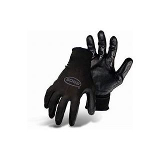 BLK NYLON KNIT GLOVE W/NITRILE COATING L