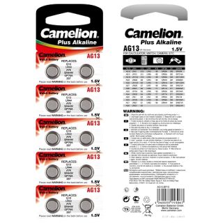 BATTERY LR44 / AG13 1.5V BUTTON CELL 10P