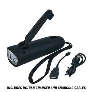 DYNAMO HAND-CRANK FLASHLIGHT W/Emergency