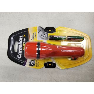 3 LED LARGE RUBBER FLASHLIGHT BP 24/CTN