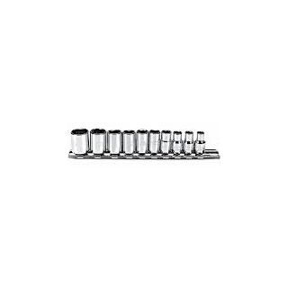 10 pc. 1/4" Drive 6 point SAE Socket