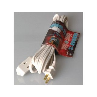 EXTENSION CORD 16/2 15FT WHITE