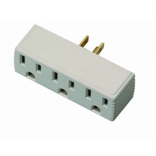 3-WAY OUTLET ADAPTER IVORY