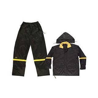 RAINSUIT 3PC 4XL NYLON BLK