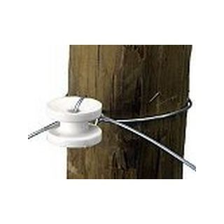 FENCE INSULATOR CORNER & END ROUND WHITE