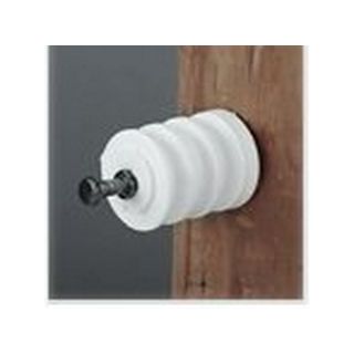 TRIPE-GROOVE INSULATOR W/NAIL WHITE 25PK