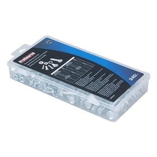 NUT & BOLT ASST 240PC ZINC SAE-METRIC