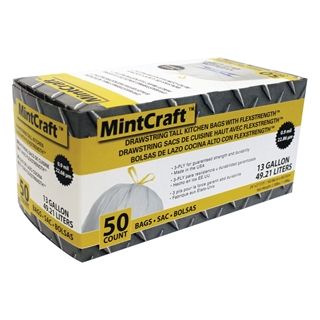 FLEXIBLE TALL KITCHEN TRASH BAG W/DRAWST