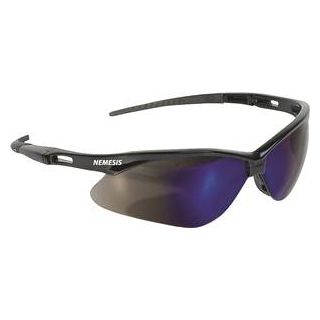 NEMESIS BLUE MIRROR SAFETY GLASSES BLK F