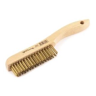 WIRE BRUSH BRASS SHOE HDL