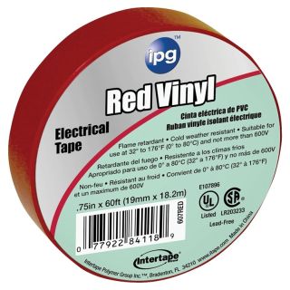 ELECTRICAL TAPE RED VINYL 3/4X66'