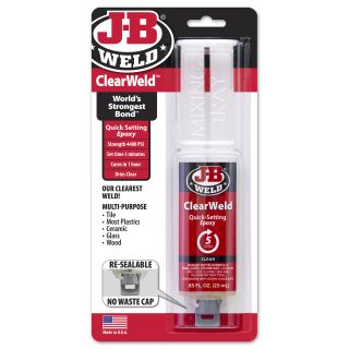 J-B WELD CLEARWELD 25ML RESEALABLE SYRIN