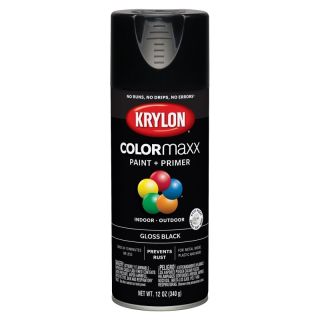 KRYLON SPRAY GLOSS BLK 12OZ COLORMAXX