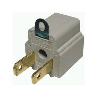 GREY GROUNDING ADAPTER 2PRONG 419G