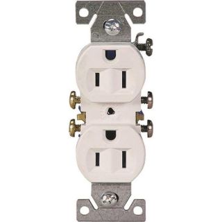 RECEPTACLE WHITE DUPLEX 270W 125V