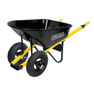 CONTRACTOR WHEELBARROW 6CF 2-WHEEL STEEL