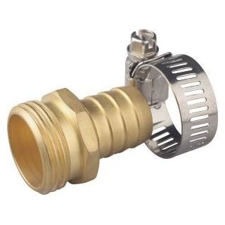 GARDEN HOSE FTG 3/4 MALE BRASS W/CLAMP