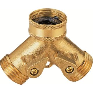 HOSE WYE BRASS W/SHUT-OFF