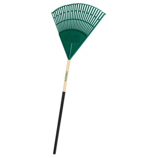 LEAF RAKE 26 TINE POLY WOOD/48" HDL