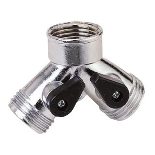 HOSE WYE METAL W/SHUT-OFFS