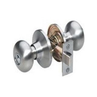 PRIVACY LOCKSET BISCUIT SATIN NICKEL
