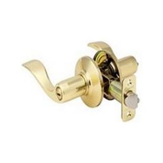 PRIVACY LOCKSET WAVELEVER PBRASS