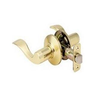 PASSAGE LOCKSET WAVELEVER PBRASS