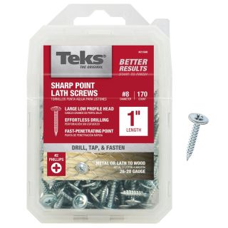 TEKS 21508 SHARP POINT LATH SCREWS #8