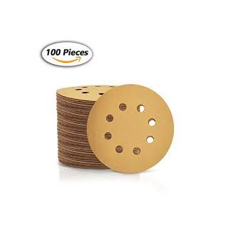 ! 200GRIT HOOK AND LOOP 5" 8 HOLE SAN