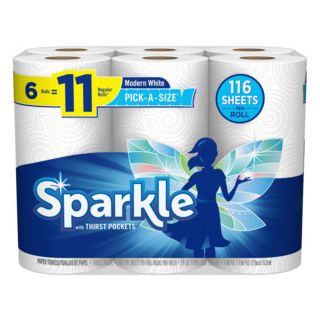 SPARKLE 6PK DOUBLE ROLL WHITE PAPER TOWE