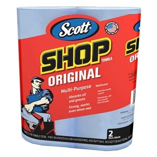 SCOTTS BLUE ROLL SHOP TOWEL 2/PK