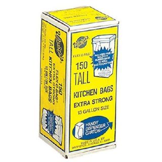 WARP 13GAL KIT TRASH BAGS 1.25MIL 150CT