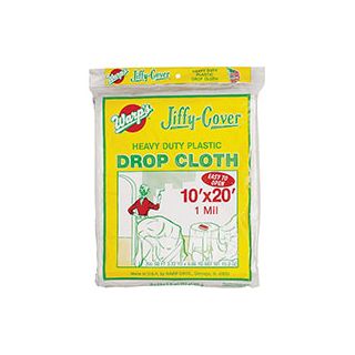 WARP DROP CLOTH 10X20 HD 1MIL CLEAR